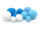 PomPoms/Bommeln in den Farben blau und weiß ca. 100 Stück zum Basteln und Nähen