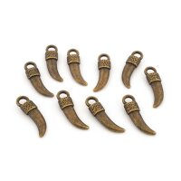 Anhänger in Antik-Bronze – Säbelzahn 20...