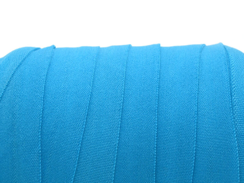 elastisches Gummiband/Faltband in cyan 2 m 15 mm