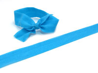 elastisches Gummiband/Faltband in cyan 2 m 15 mm