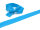 elastisches Gummiband/Faltband in cyan 2 m 15 mm