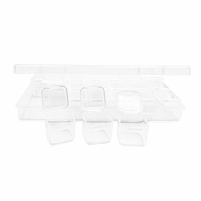 Sortierbox für Schmuckzubehör mit 28 kleinen Boxen 17x11cm