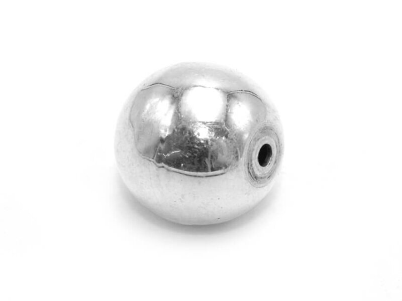 glänzende Perle aus 925 Silber 16 mm 1 Stück