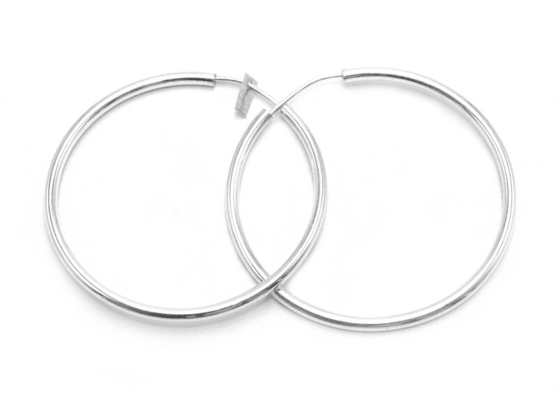 Creole aus 925 Silber 42 mm 2 Stück
