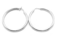 Creole aus 925 Silber 34 mm 2 Stück