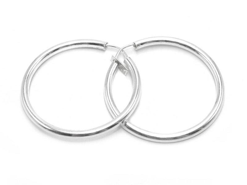 Creole aus 925 Silber 38 mm 2 Stück