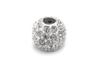 Strasssteinperle aus 925 Silber 8 mm 1 Stück