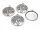 Fassungen für 25 mm Cabochons in antik silberfarben 4 Stück