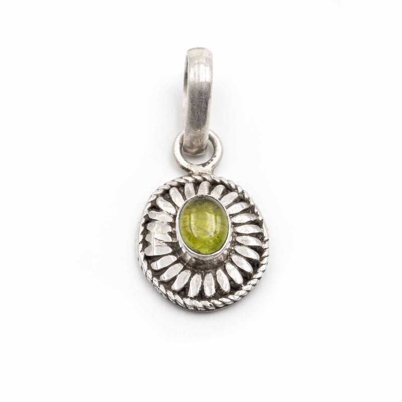 Anhänger Peridot 21 mm aus 925 Silber 1 Stück