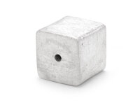 matt geschliffene Perle als Würfel aus 925 Silber 14...