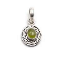 Anhänger Peridot 18 mm aus 925 Silber 1 Stück