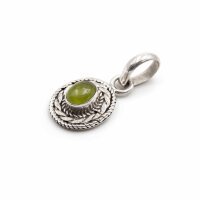 Anhänger Peridot 18 mm aus 925 Silber 1 Stück