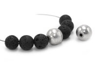 glänzende Perle aus 925 Silber 12 mm 1 Stück