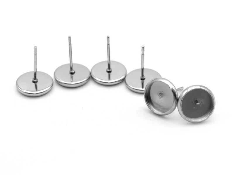 Ohrstecker aus 304 Edelstahl 8 mm 6 Stück