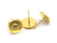 Ohrstecker in goldfarben für 8 mm Cabochons 6...