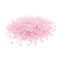 Rocailles Perlen in Rosa mit Holo Effekt 3 mm 20 Gramm