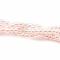 Glaswachsperlen in Zartrosa – 4 mm (1 Strang mit...