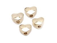 Zwischenperle als Herz 18 k gold filled in light...