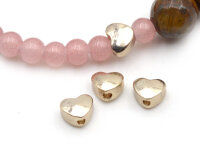 Zwischenperle als Herz 18 k gold filled in light...