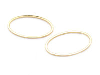 Ovaler Ring als Verbinder aus Messing mit 18K...