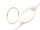 Ovaler Ring als Verbinder aus Messing mit 18K Goldbeschichtung 2 Stück