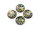 Cabochon aus Resin in schwarz 12 mm 4 Stück