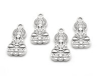 Anhänger Bodhisattva in antik silberfarben 4 Stück