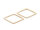 Rhombus als Verbinder aus Messing in goldfarben 2 Stück