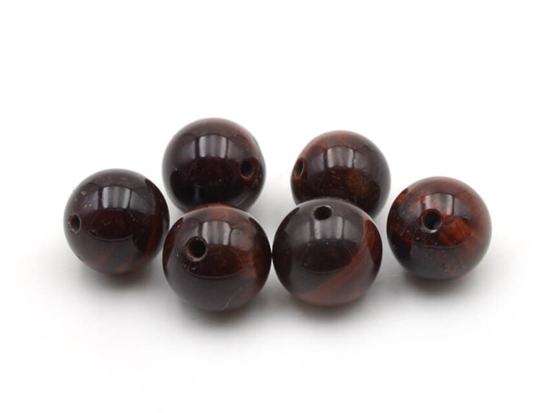 Perlen aus natürlichem Tigerauge 8mm 6 Stück