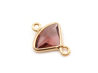 Verbinder als Fächer in amethyst facettiert mit...