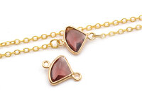 Verbinder als Fächer in amethyst facettiert mit...