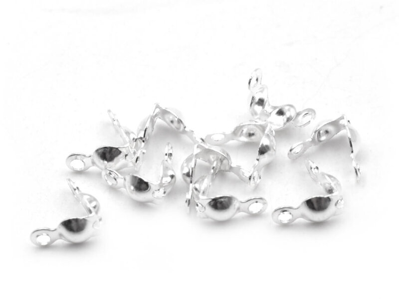 Quetschkalotten 3mm in silberfarben 10 Stück