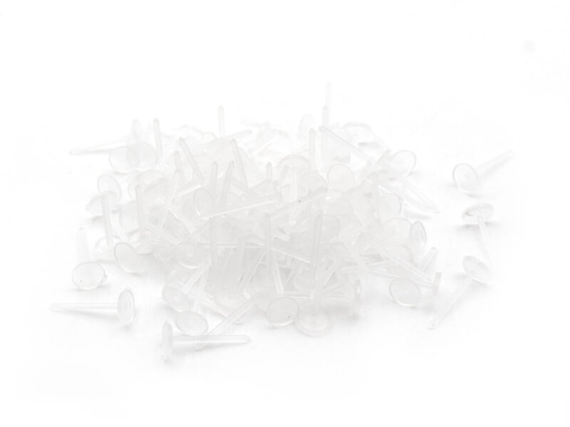 Ohrstecker aus Kunststoff mit 5mm Klebefläche als 100er Set