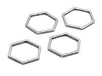 Verbinder als Honigwabe in platinfarben aus 304 Edelstahl...