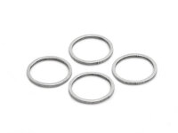 Verbinder als Kreis aus 304 Edelstahl in platinfarben 4...