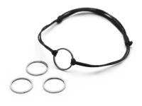 Verbinder als Kreis aus 304 Edelstahl in platinfarben 4...