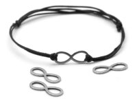 Verbinder Infinity aus Edelstahl in platinfarben 4...