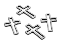 Verbinder als Kreuz in platinfarben aus 304 Edelstahl 4...