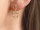 Ohrstecker mit Öse und Zirkonia, Messing 18K vergoldet, 5,5 x 3 mm, 4 Stück