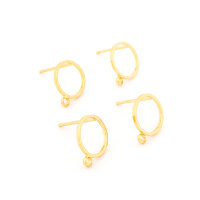 Ohrstecker 10mm mit Aufhängung 18k goldbeschichtet 4...