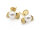 Ohrstecker als Blume mit Aufhängung und einer weißen Perle 18 k Echtgold beschichtet 2 Stück