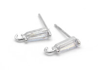 Ohrstecker mit Öse zum biegen und Strassstein mit...