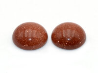 Cabochon aus synthetischem Goldstein in umbra 12mm 2...
