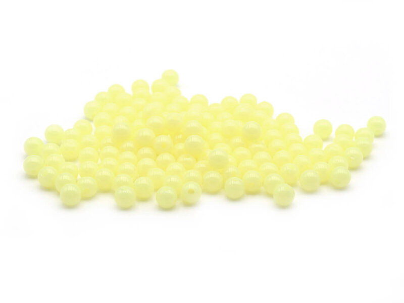 Jelly Perlen in gelb 6 mm 100 Stück