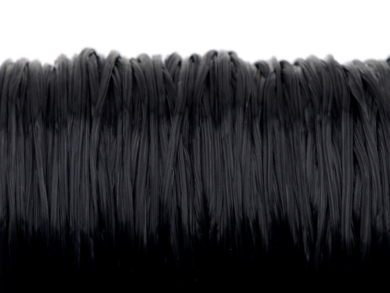 Elastisches Garn in schwarz 0,5 mm 1 Rolle mit 40 m