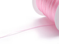 Elastisches Garn in rosa 0,5 mm 1 Rolle mit 40 m