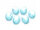 Glasschliffcabochons in himmelblau 14x10 mm 6 Stück