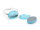 Glasschliffcabochons in himmelblau 14x10 mm 6 Stück