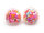 Acrylcabochon als Kugel mit Sternen im Farbmix 10 mm 2er Set