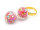 Acrylcabochon als Kugel mit Sternen im Farbmix 10 mm 2er Set